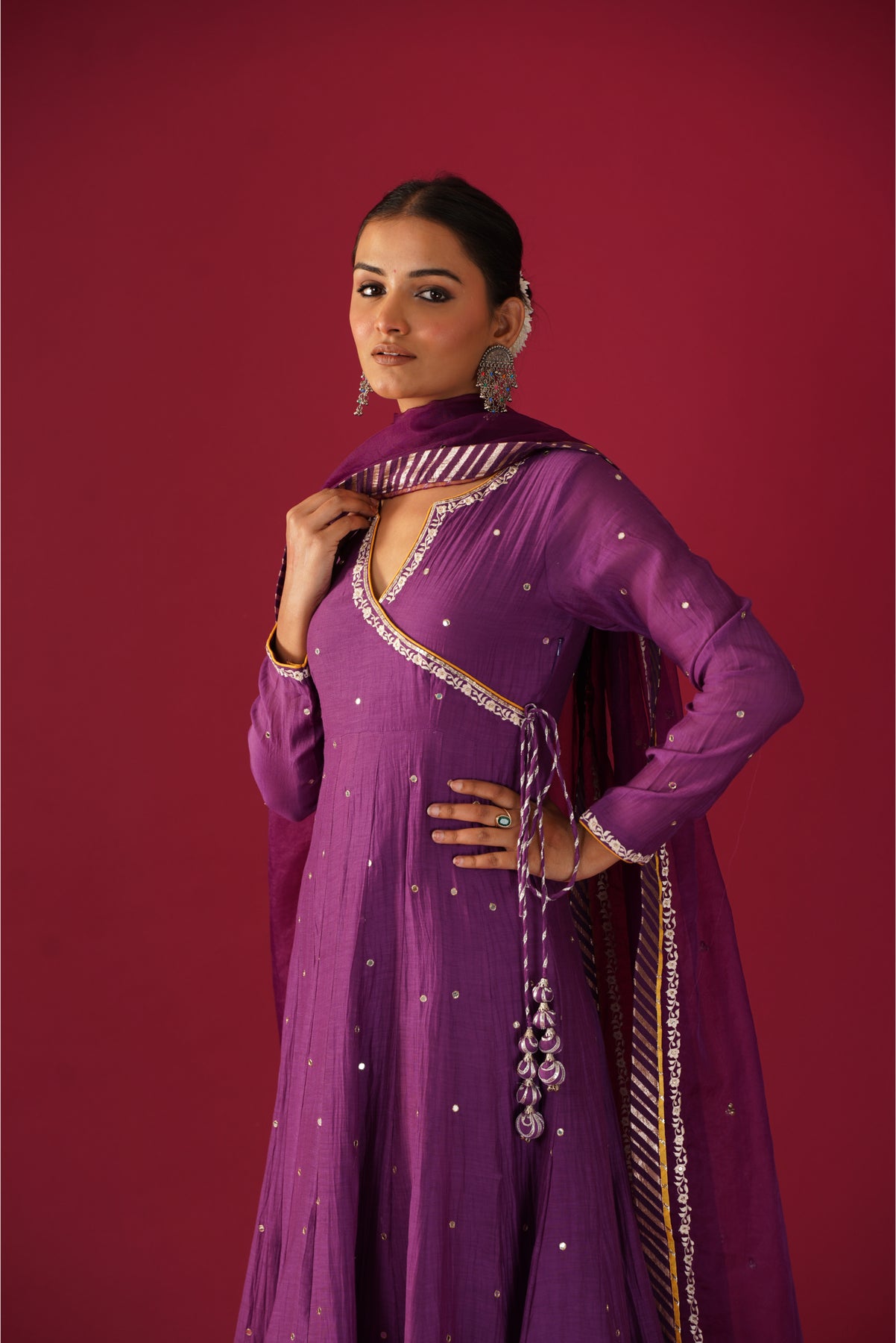 Regal Purple Angrakha Set